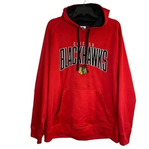 NHL Chicago Blackhawks hooded sweatshirt hoodie red black size large
